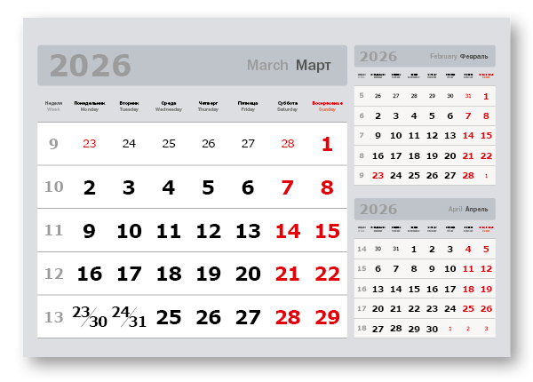2026 - «3 в одном» мелованные  миди «3 в 1» (335*235)  серый